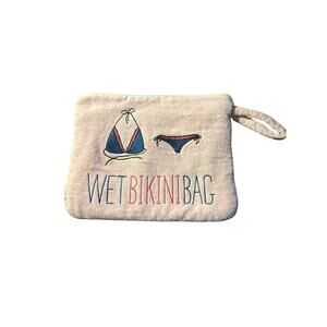 Wet Bathing Suit Bag Plastic Interior Bikini Handbag Wristlet